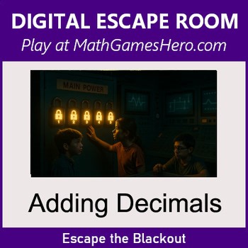 Adding Decimals | Digital Math Escape Room Game