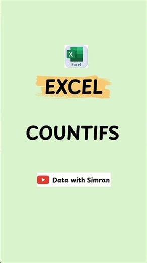 𝗖𝗢𝗨𝗡𝗧𝗜𝗙𝗦 in Excel 📊
