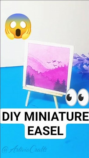 🎨 Miniature Mania Day 1 | DIY Miniature Easel 🖌️ | Cute Miniature Craft Ideas 🏠✨