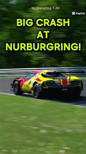 BIG Crash at Nürburgring 24H! 💥#assettocorsacompetizione #gamingshorts #racingshorts