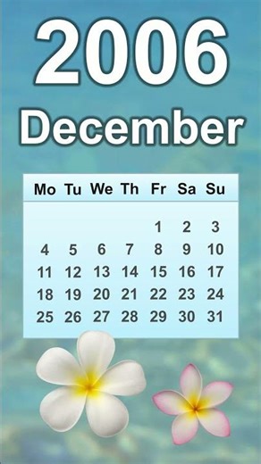 December 2006 Calendar
