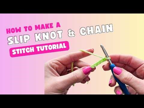 How to Crochet a Slip Knot and Chain Stitch | Absolute Beginner Tutorial