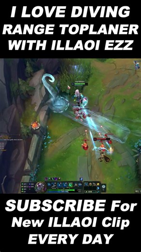 ILLAOI DIVES ASHE UNDER TOWER AND DESTROYS HER #illaoi #leagueoflegends #Ashe #toplane#lolshorts#lol