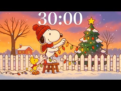 30-Minute Christmas Snoopy Study & Work Timer (Original Animation)