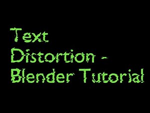 Text Distortion - Blender Tutorial