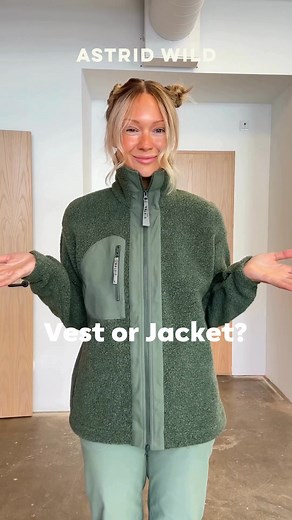 Which one would you pick? 🐑 Same brushed wool mix. Same oversized fit. Same soft and warm feel. One has sleeves for extra warmth, the other works perfect as cozy layer. The ultimate companions for forest hikes, coffee runs, and everything in between. Get your favorite today! | Astrid Wild Outdoor Fashion