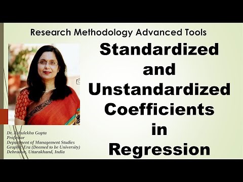 Standardized and Unstandardized Coefficient in Regression(regression)(path analysis)