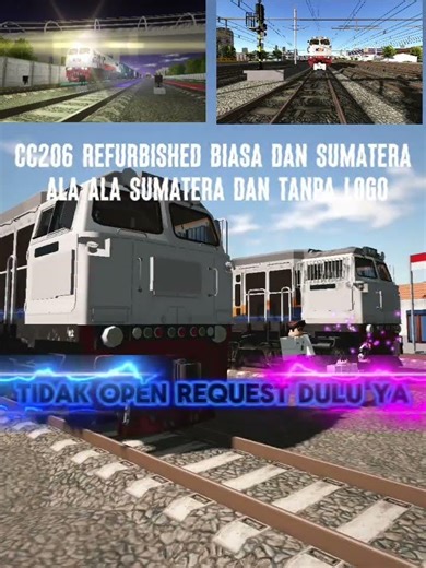 CC206 REFU BIASA DAN SUMATERA ALA ALA SUMATERA DAN TANPA LOGO #incorails #indoconnecttransport #kai