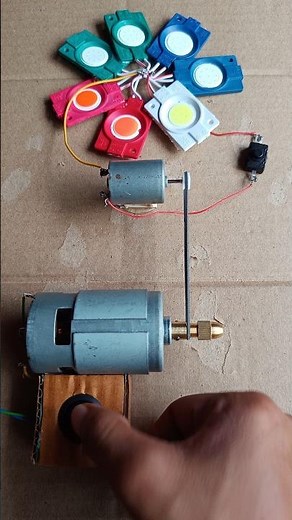 Using 775 DC Motor to Generate Electricity with Dynamo – LED Glows! | #shorts #dcmotor