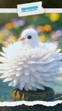 Pebbles The White Pigeon In Her Bird Bath #pigeons #whitepigeon #birds