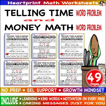 Telling time to the hour and half hour | Money Math Word Problem Addition to 10