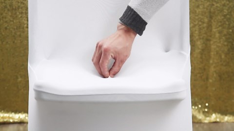 Peomeise Stretch Spandex Folding Chair Cover for Wedding Party Dining Banquet Event (Black,12pcs)