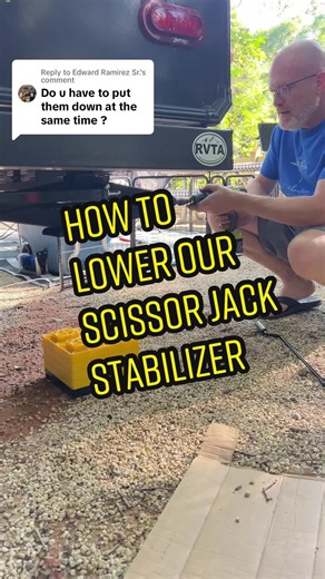Replying to @Edward Ramirez Sr. How to Lower the MORryde X-Brace Scissor Jack Stabilizer #morryde #morrydestabilizer #aboveandbeyond #howto #rv #rvtips #rvupgrades @MORryde
