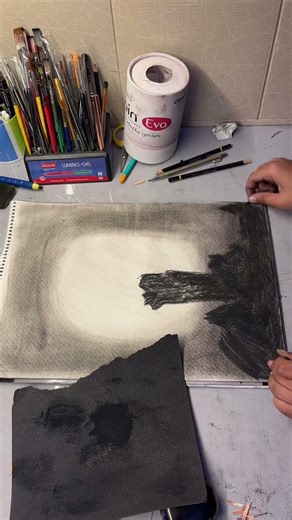 Easy charcoal drawings #drawing #charcoaldrawing #shortvideo