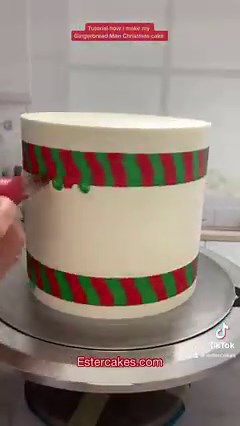 93K views · 555 reactions | Gingerbread man Christmas cake tutorial, for step by step tutorial please listen to the audio. Frosting : Swiss meringue buttercream Bengal Stripes and smooth hound cake comb from Estercakes.com | Sweet Escape | Facebook