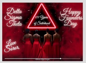 Delta Sigma Theta Founders Day Animated E-card (customizable) - Etsy