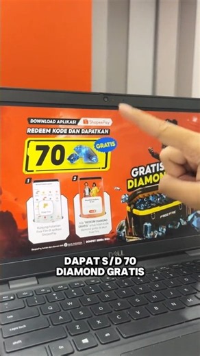CARA DAPAT DIAMOND DARI KODE SHOPEE!! 😯#ff #shorts #ffshorts