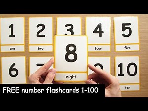 FREE number flashcards & poster for kids