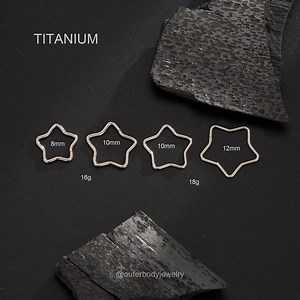 16G/18G Titanium Star Septum Clicker, Septum Jewelry, Star Nose Ring, Septum Ring, Daith Earring, Cartilage Hoop, Nose/helix Piercing, Gifts - Etsy