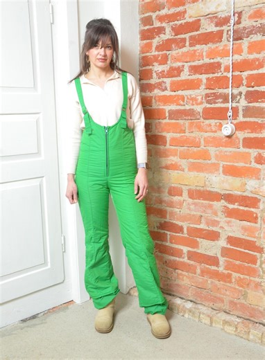 Vintage 80s Green Ski Bib Overalls – Size XS/S - Etsy Australia