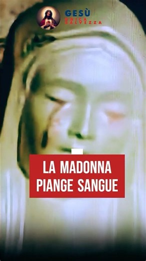 Rare footage of the Madonna of Civitavecchia weeping blood #madonna #civitavecchia #avemaria