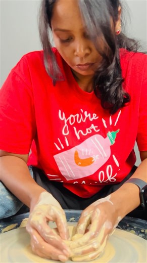 Kanso Pottery on Instagram: "Just me and my music, calmly throwing a chotu, cute_u bowl!!🥣 I would use this as an ICE CREAM bowl!😋 What would you use it for!?🤔 Are you interested to make one for yourself? DM to book your slot!😉 . . . [ pottery, ceramics, arts, clay, wheel, hand building, wheelthrowing, pots, studio, trimming ] #pottery #art #ceramics #clay #icecream"