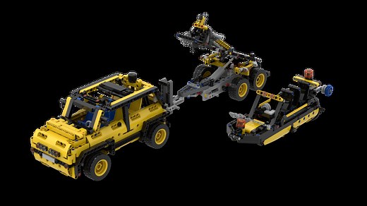 LEGO MOC-45217 42108 Alternate CAR   TRAILER   BOAT (Technic 2020)
