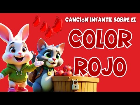 ¡Rojo, rojo, qué genial! | Canción infantil sobre el color rojo | Aprende los colores en español