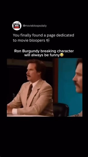 MOVIE BLOOPS DAILY on Instagram: "Anchorman delivers nonstop laughs, but this blooper shows why Ron Burgundy became legendary. Will Ferrell breaks character during a news desk scene, unable to keep a straight face. The cast struggles to continue as improvisation spirals, reminding viewers that comedy gold often happens accidentally when cameras keep rolling unexpectedly on. Behind the scenes, moments like this reveal the magic of Anchorman’s humor. The film thrived on loose scripts and fearless 
