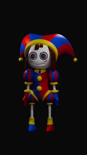 Modeling Pomni in Blender.