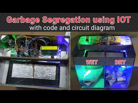 Garbage Segregation with Iot BLYNK app || dry wet garbage Segregation with Iot code and circuit