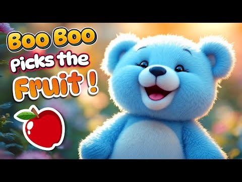 Boo Boo Bear Picks the Fruit – Kids Song & Dance 🍎🍌| Learn with Baby bubu