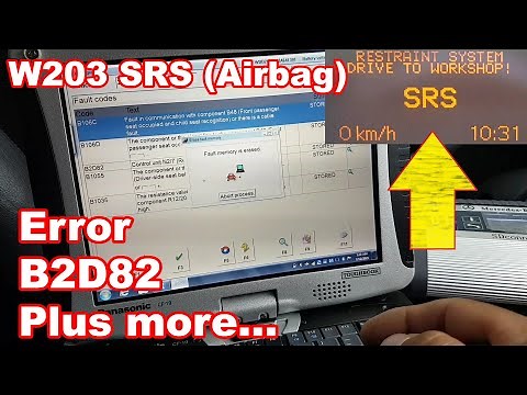 Mercedes C180 W203 Airbag SRS light on... Fault finding and repair.