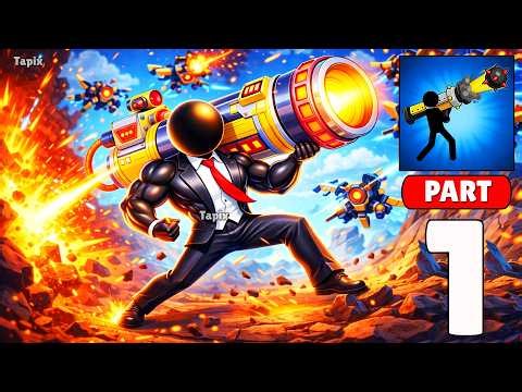 Boom Stick - Gameplay Walkthrough - Destroying Stickman Bases (iOS, Android)