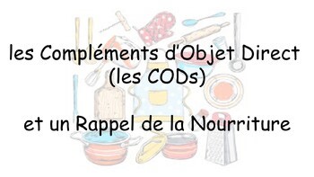 French Unit: COD (Direct Object Pronouns) in Present Tense with Recipe Project