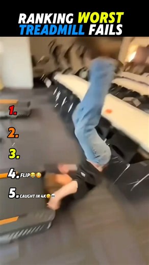 Ranking worst treadmill fails😳💀