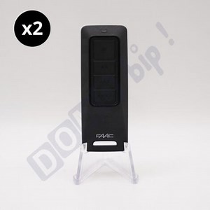 FAAC FDS - XT4 433/868 FDS (référence 787018) - Lot de 2 télécommandes 4 canaux BiFréquence pour portail et porte de garage - Nouvelle Génération FDS - Codage Sécurisé - Télécommande Compatible SLH et