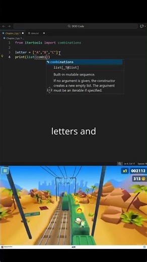 Combinations help you create unique pairs or groups.#coding #programming #shorts #python #shortvideo