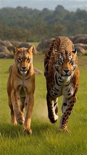 Jaguar vs Cougar size comparison #jaguar #cougar #wildlife #learning