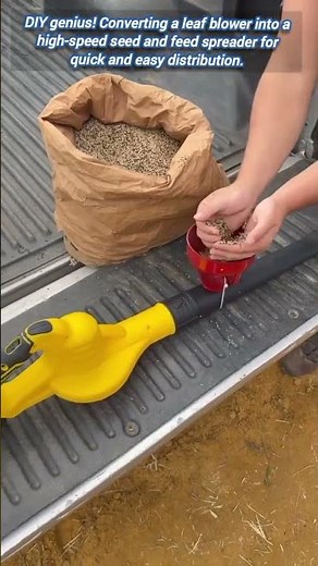 Clever Leaf Blower Conversion: High-Speed Seed Spreader Hack.