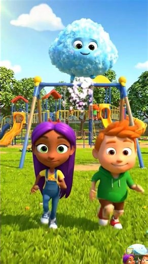 "The Bubble Started Floating 😲☁️"!|Cute Animated Short #shorts #animation #cartoon