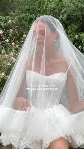 Always, get the Veil. Primrose Mini with our Gigi Veil🤍✨ #mwlbride #2026bride #details #minidress #bridaltok