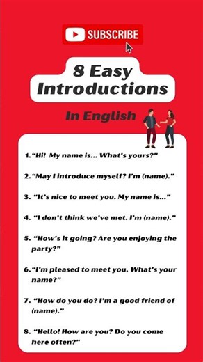 Learn 8 Easy Introductions In English | Improve Your Conversation Skills | #englishforbeginners