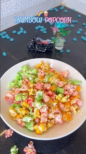 How to make Rainbow Popcorn at home in 20 seconds | #shorts