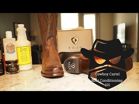How to Condition Cowboy Boots, conditioning goat skin western boots.