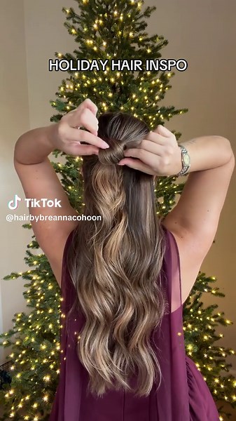 it’s timeeee for HOLIDAY HAIR INSPO ✨ #hairinspo #halfuphairstyle #easyhairtutorials