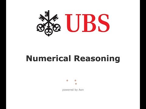 UBS Numerical Reasoning | 2024 Assessment | Graduate Talent Program | maptq