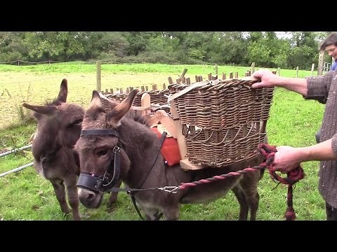 Making A Homemade Donkey Straddle For The Wicker Pannier Baskets