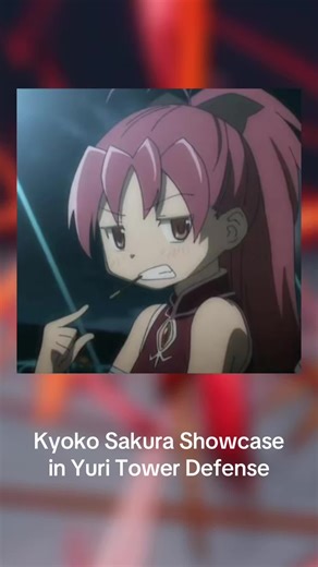 Kyoko Sakura Showcase in Roblox Yuri Tower Defense #yuri #roblox #madokamagica #greenyuri #wataoshi