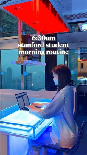 6:30AM Stanford Student Morning Routine 💫 #vlog #college #productivity #studywithme #studytips